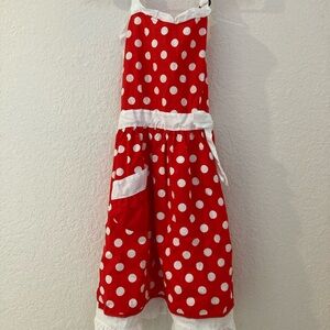 NWT Disney Minnie Mouse Fabric Apron for Adults New